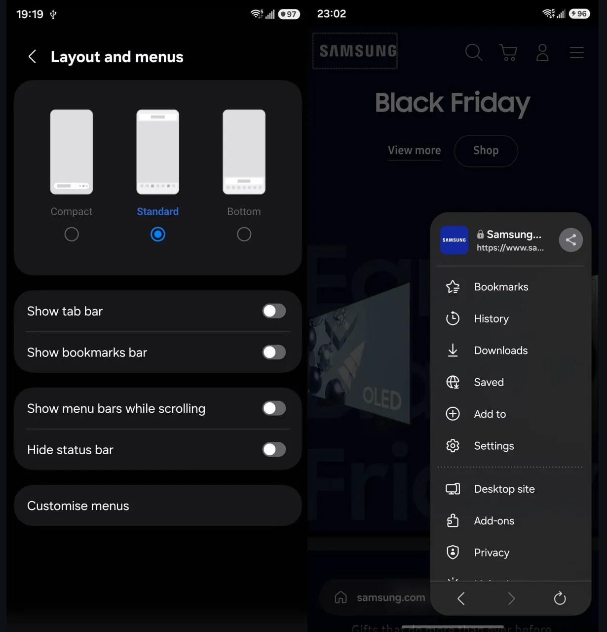 Samsung One UI 8.5 — плавающая панель